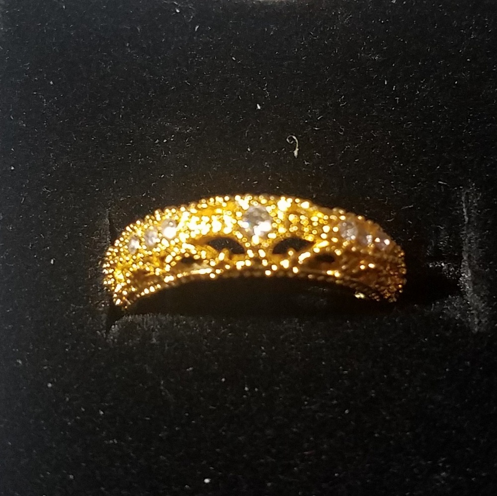 Gold plated AAAAA CZ Ring